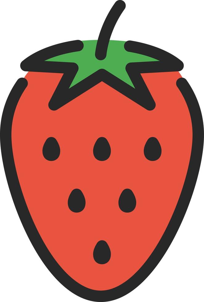 Red strawberry, illustration, on a white background. vector