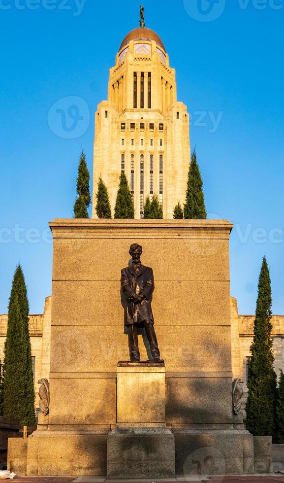 Abraham Lincoln Statue at the Nebraska State Capitol in Lincoln photo