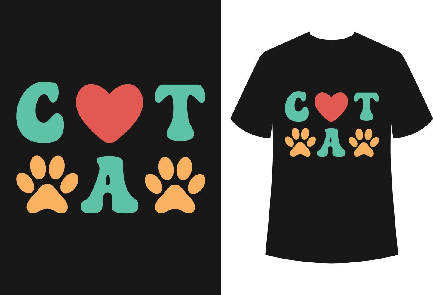Cat T-shirt Design vector