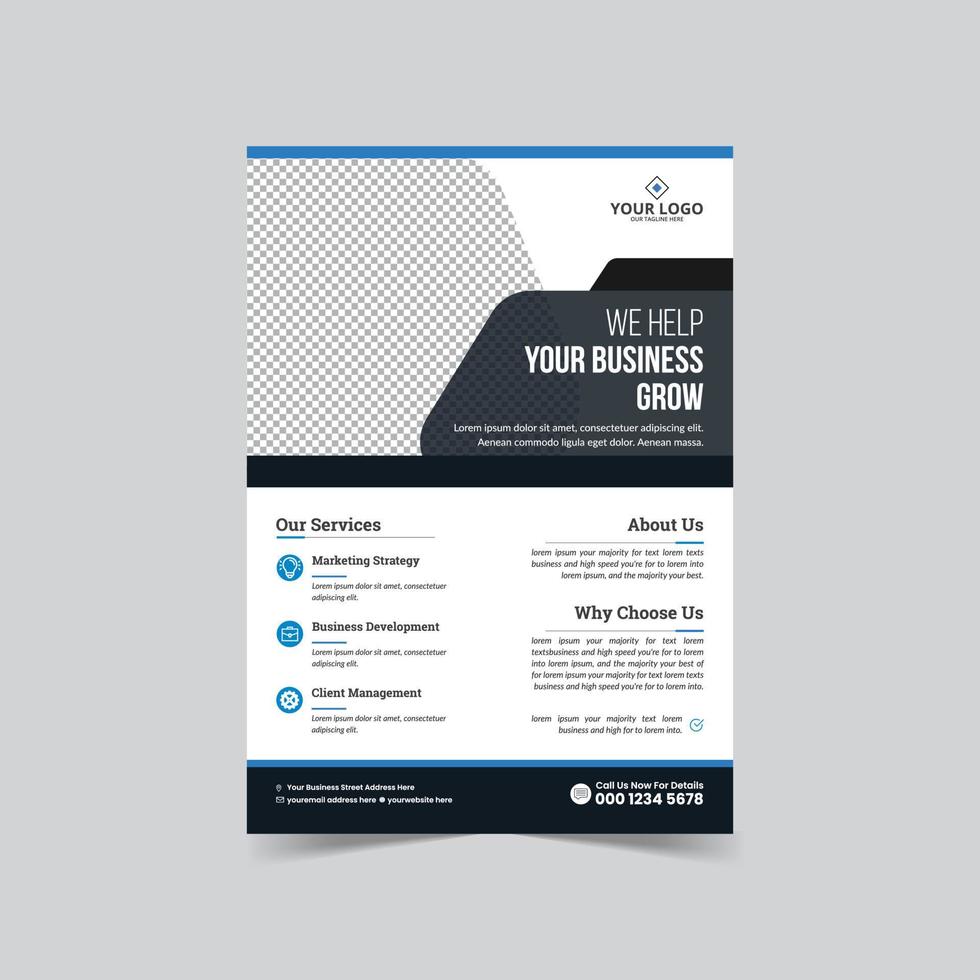 Corporate business flyer template design vector