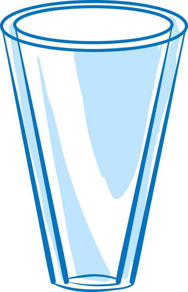 vaso vacío, ilustración, vector sobre fondo blanco.