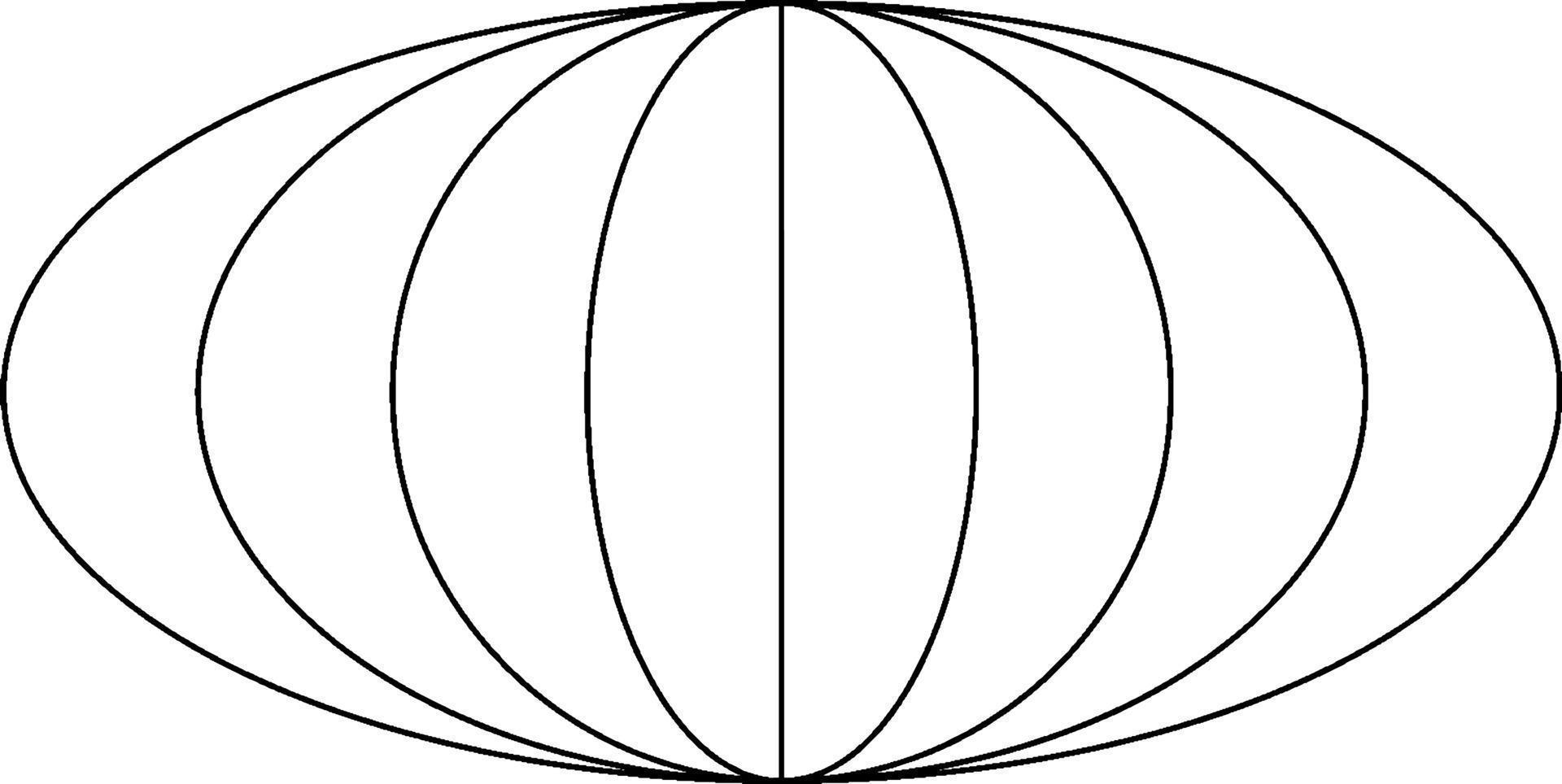 Four Concentric Ellipses, vintage illustration. vector