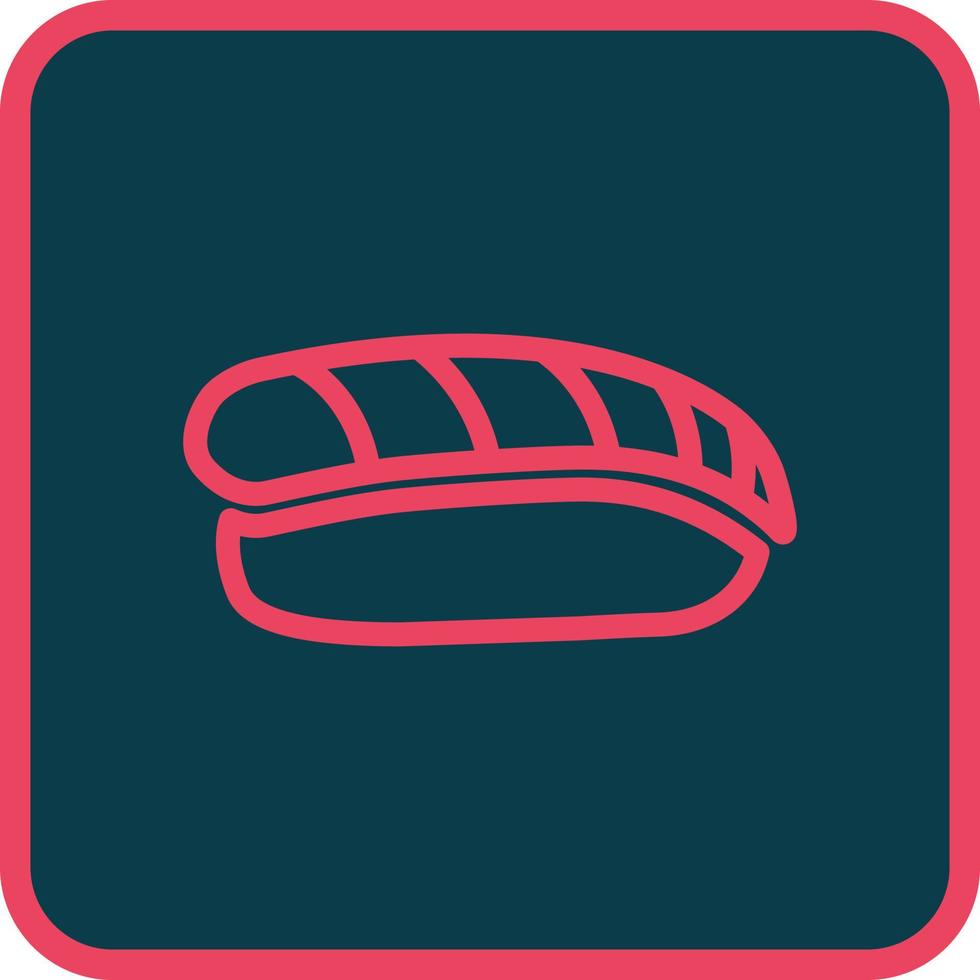 Red hotdog, illustration, vector on a white background.