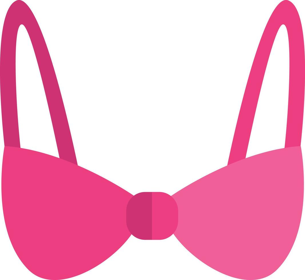 Pink bra, icon illustration, vector on white background