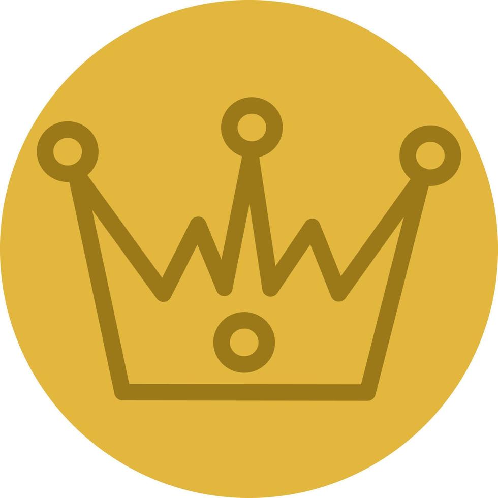 Golden crown, icon illustration, vector on white background