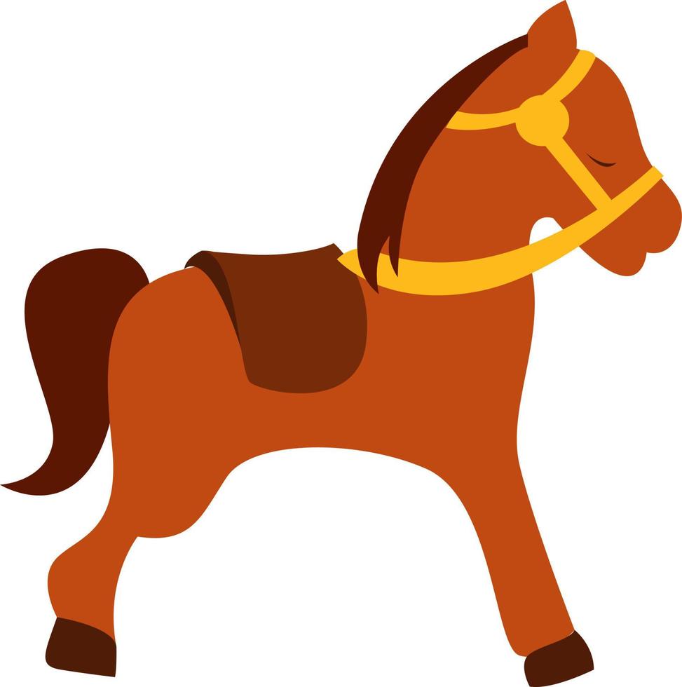 Little horse, illustration, vector on white background.