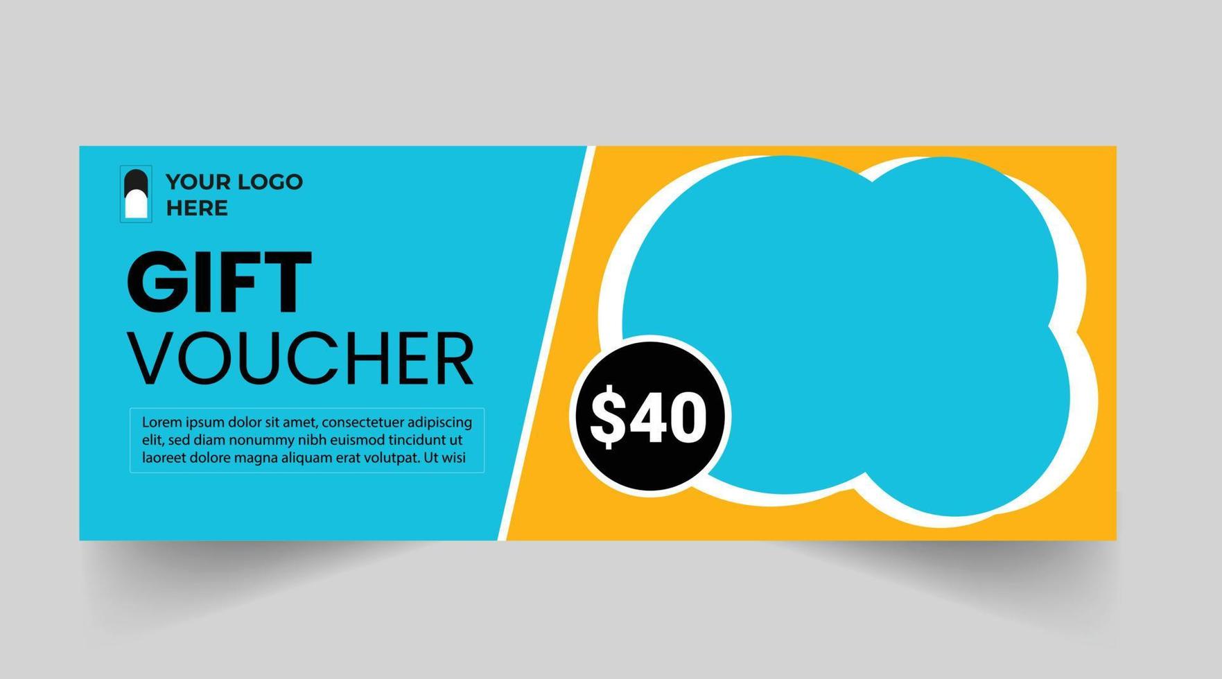 Gift voucher template vector