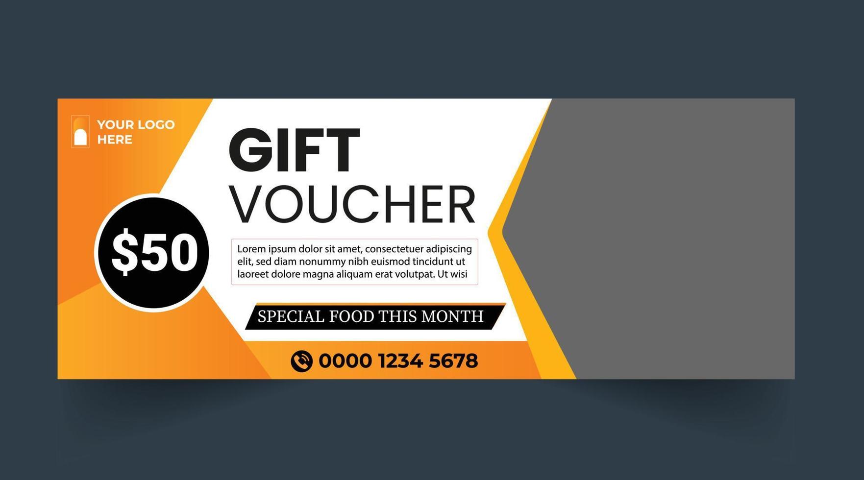 Gift voucher template vector