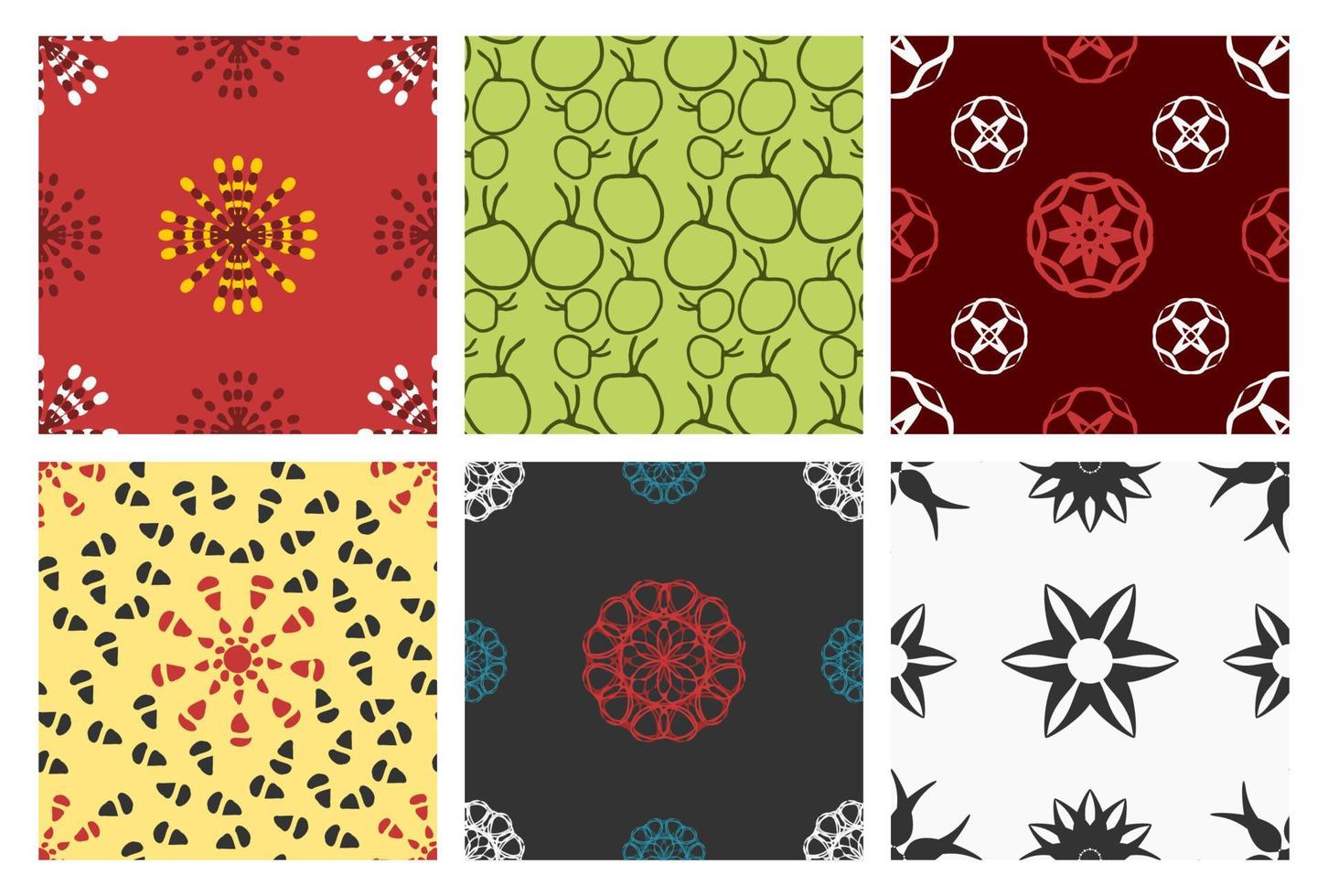 a collection of artistic and elegant seamless patterns. Perfect for home, office, invitation, fabric and other design projects. vector