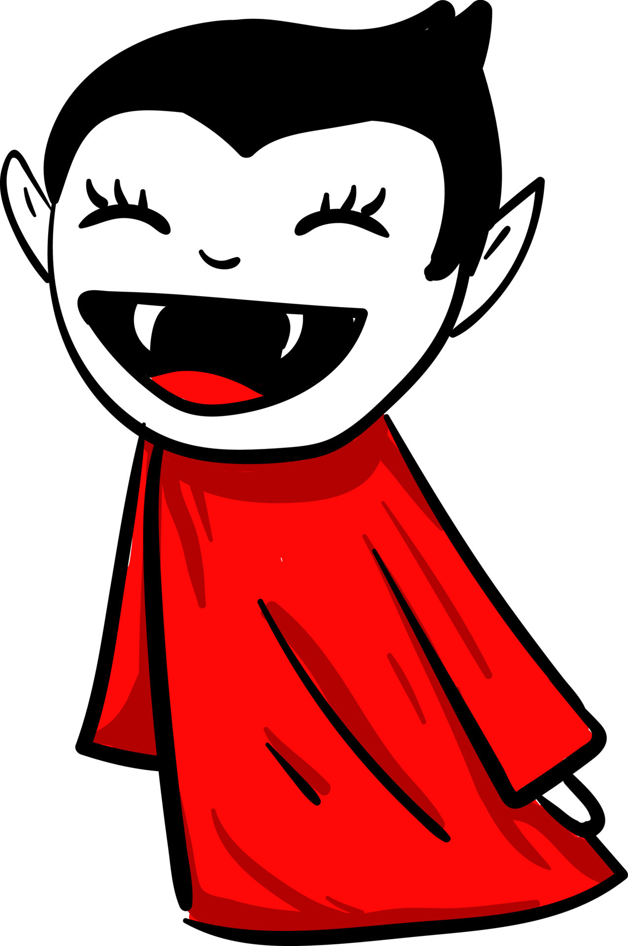 Happy vampire, illustration, vector on white background 13599571 Vector ...