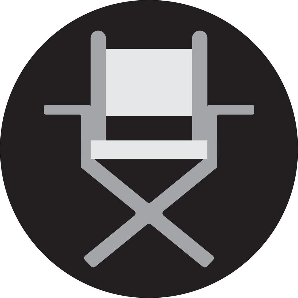 Movie chair, illustration, vector, on a white background. vector