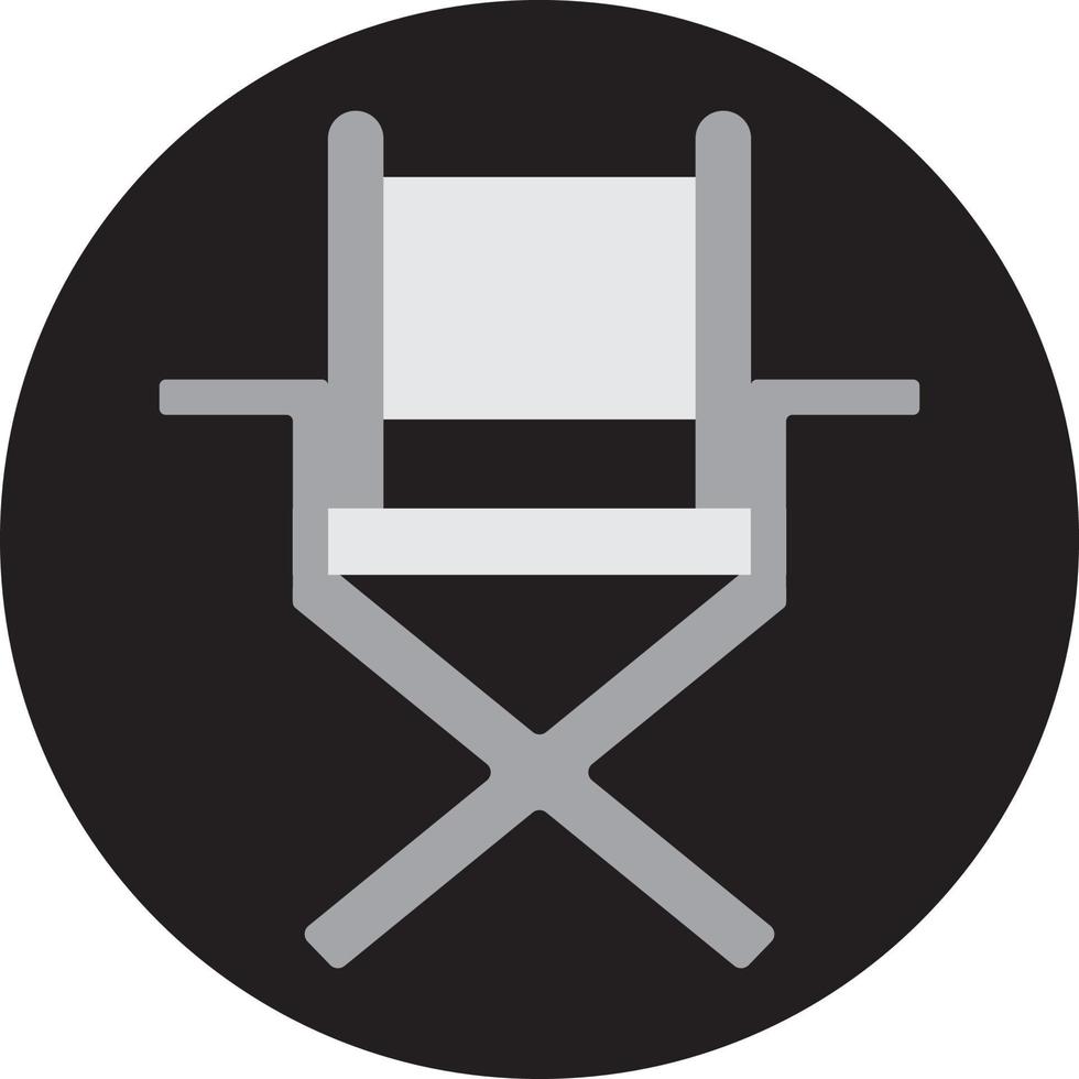 Movie chair, illustration, vector, on a white background. vector