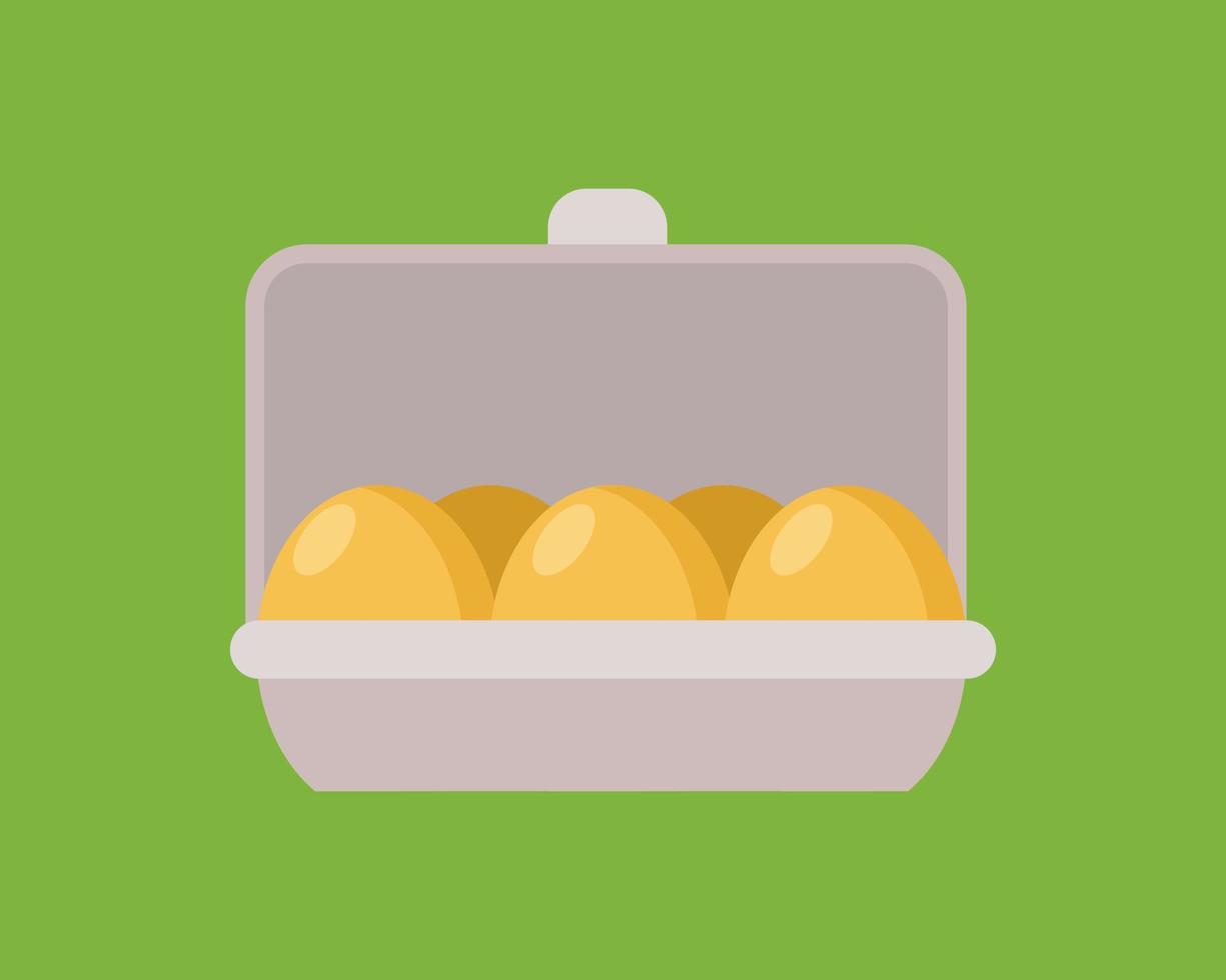 Fresh eggs in paper package. Cartoon vector style for your design.