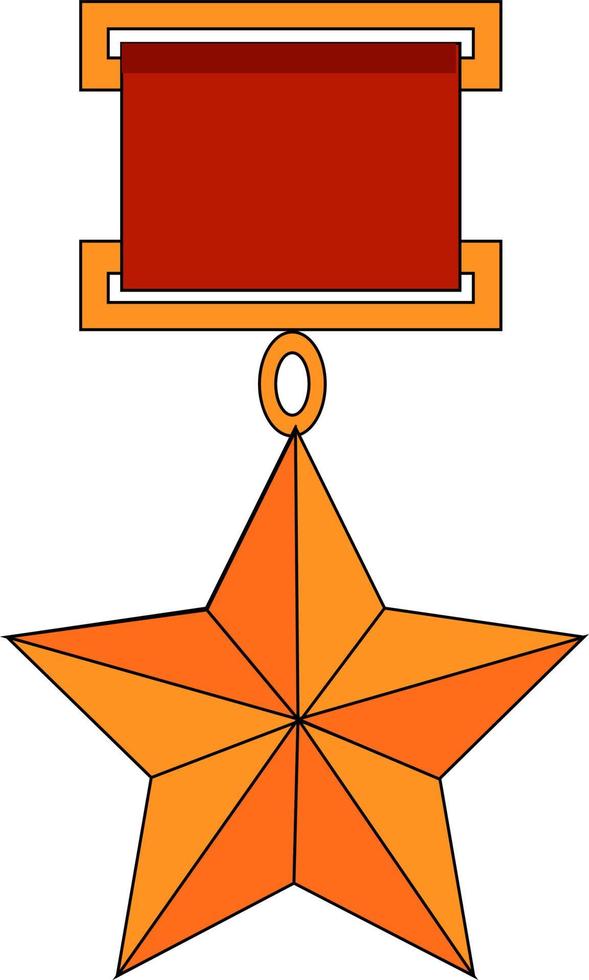 Soviet union star, illustration, vector on white background.