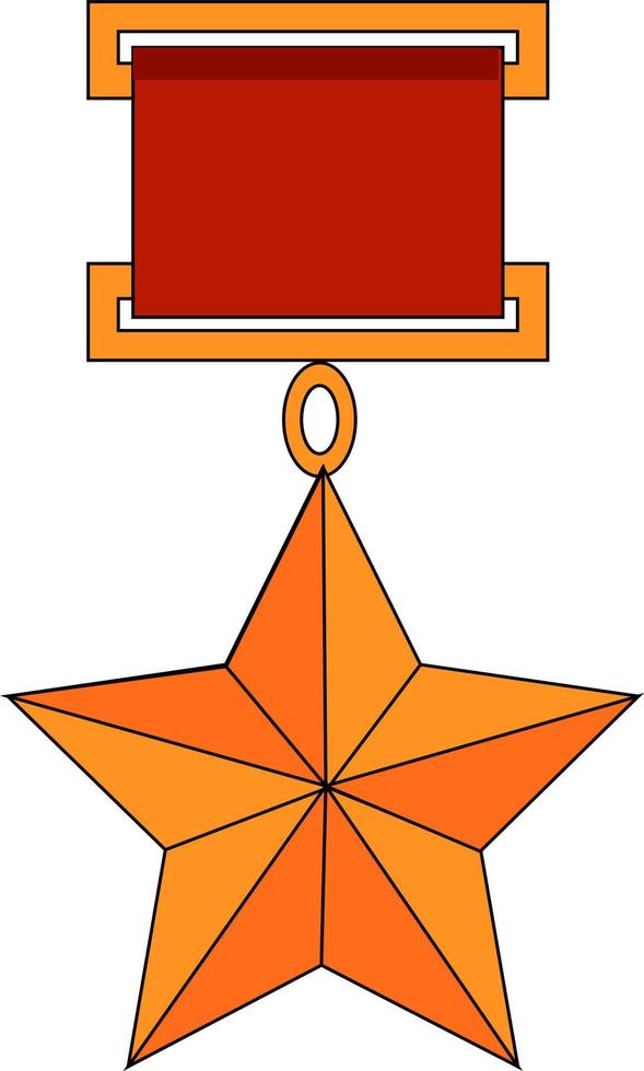 estrella de la unión soviética, ilustración, vector sobre fondo blanco.