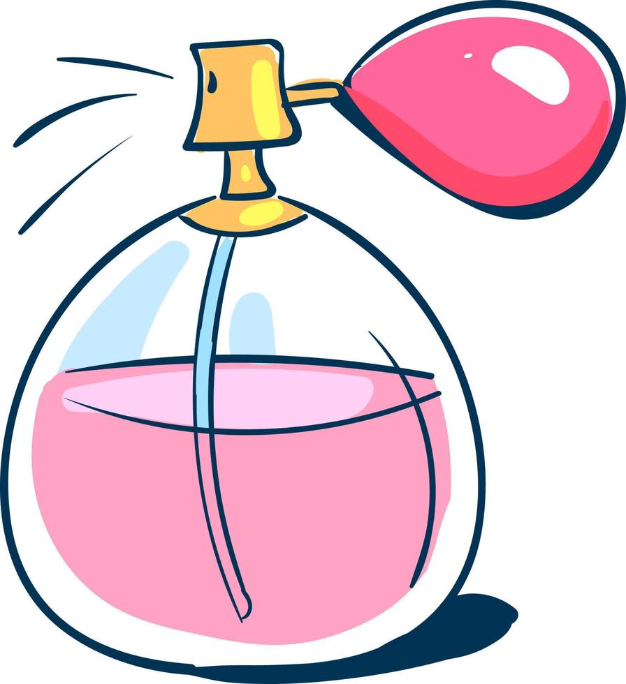 Bottle of perfume, illustration, vector on white background
