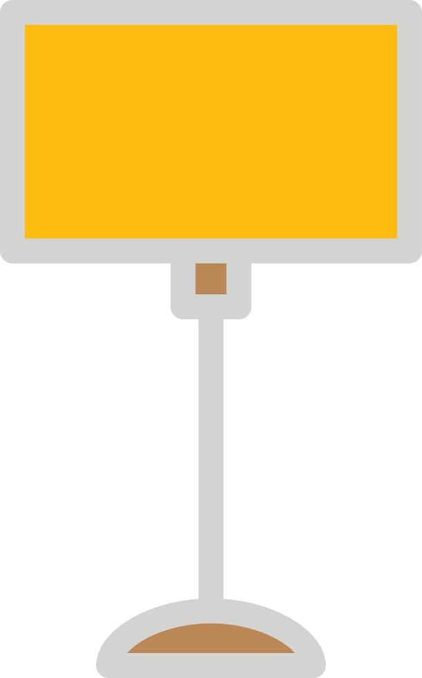 Rectangle standing lamp, illustration, on a white background. vector