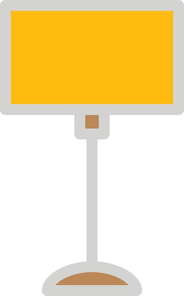 Rectangle standing lamp, illustration, on a white background. vector