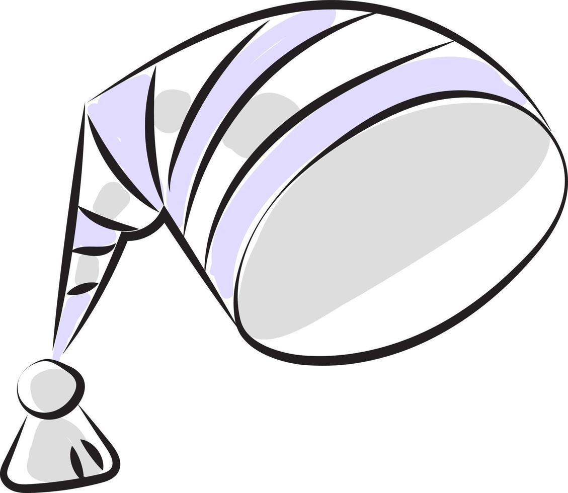 Sleeping hat, illustration, vector on white background.