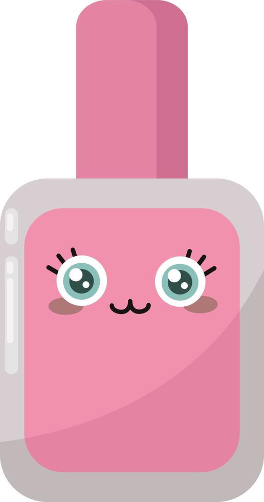 Pink manicure, illustration, vector on white background