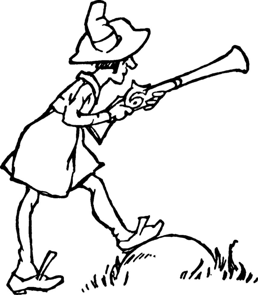 Simple Simon, vintage illustration vector
