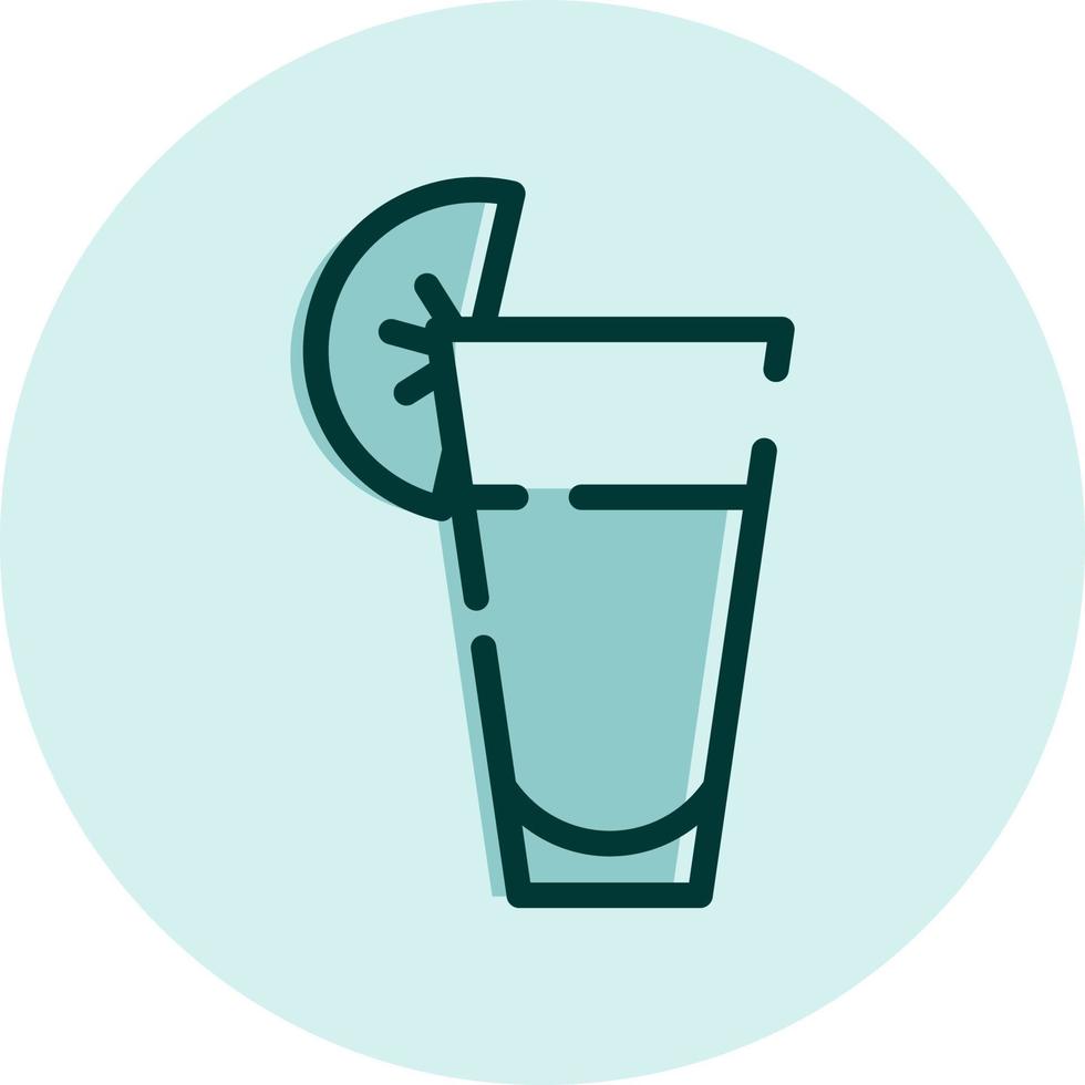 Tequila shot, illustration, vector on a white background.