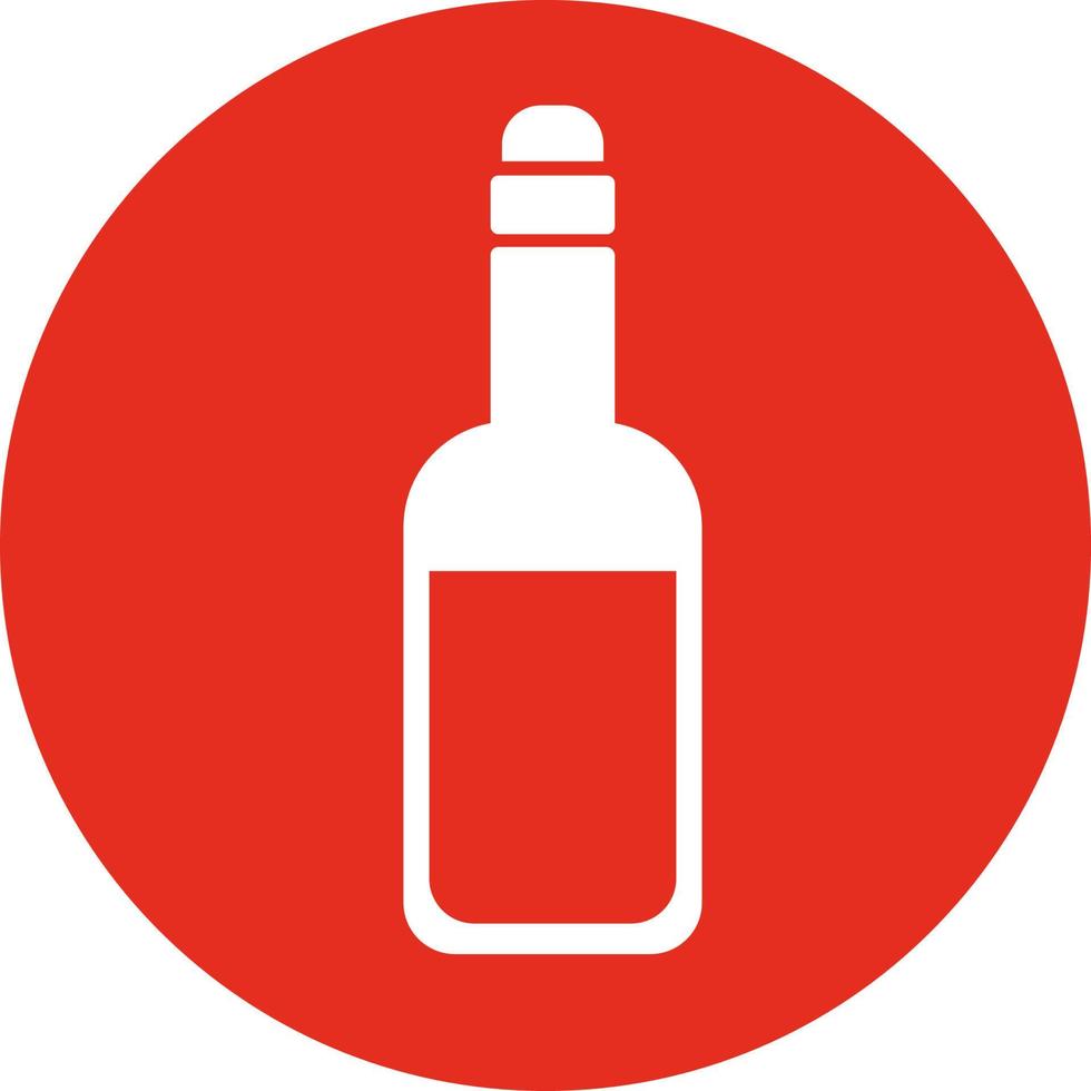 Wine in a bottle, illustration, vector on white background.