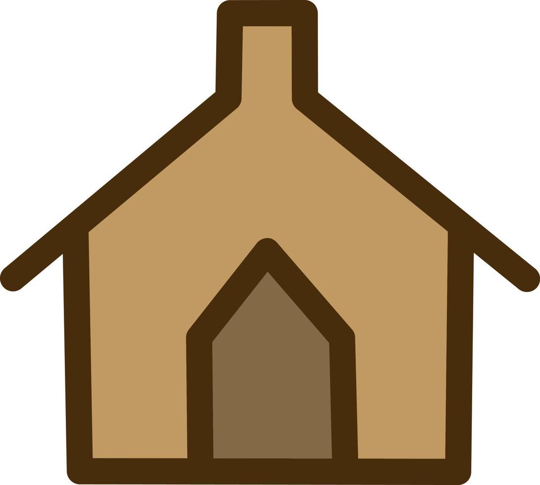 Pet house, illustration, vector on a white background.