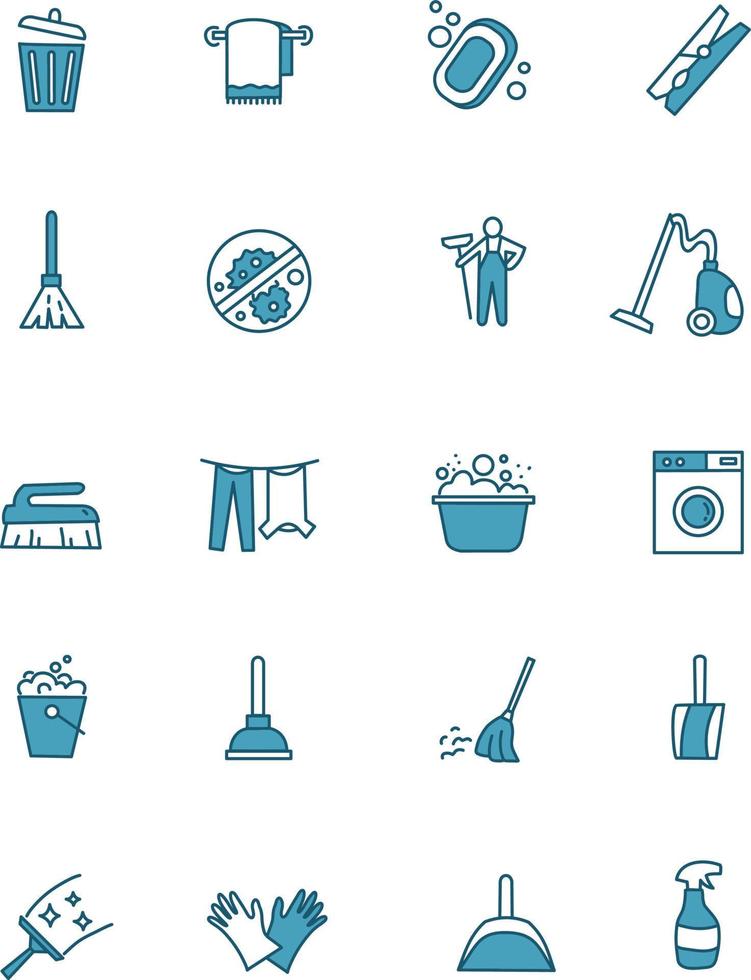 Cleaning supplies, illustration, vector on a white background.