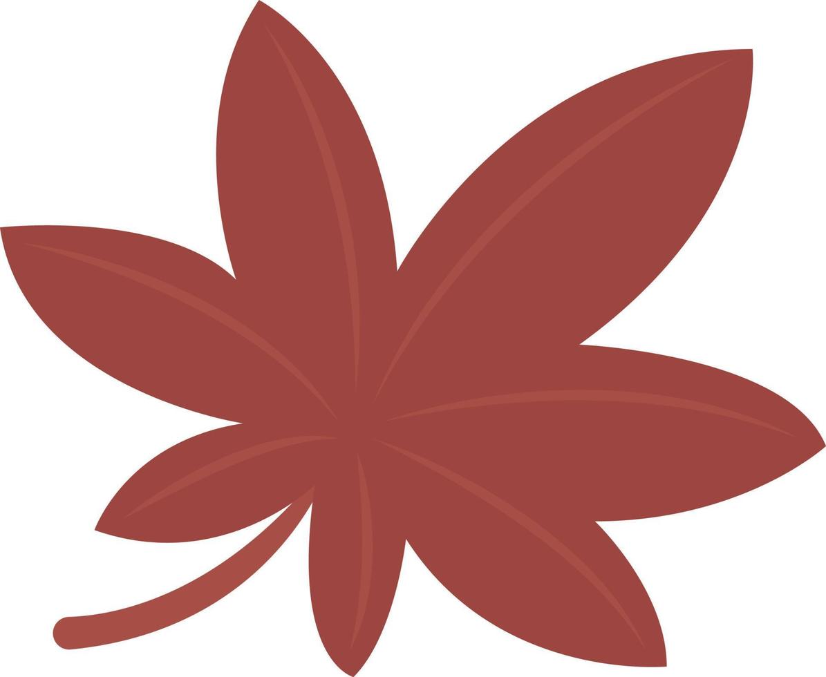 Red leaf, illustration, vector on white background.