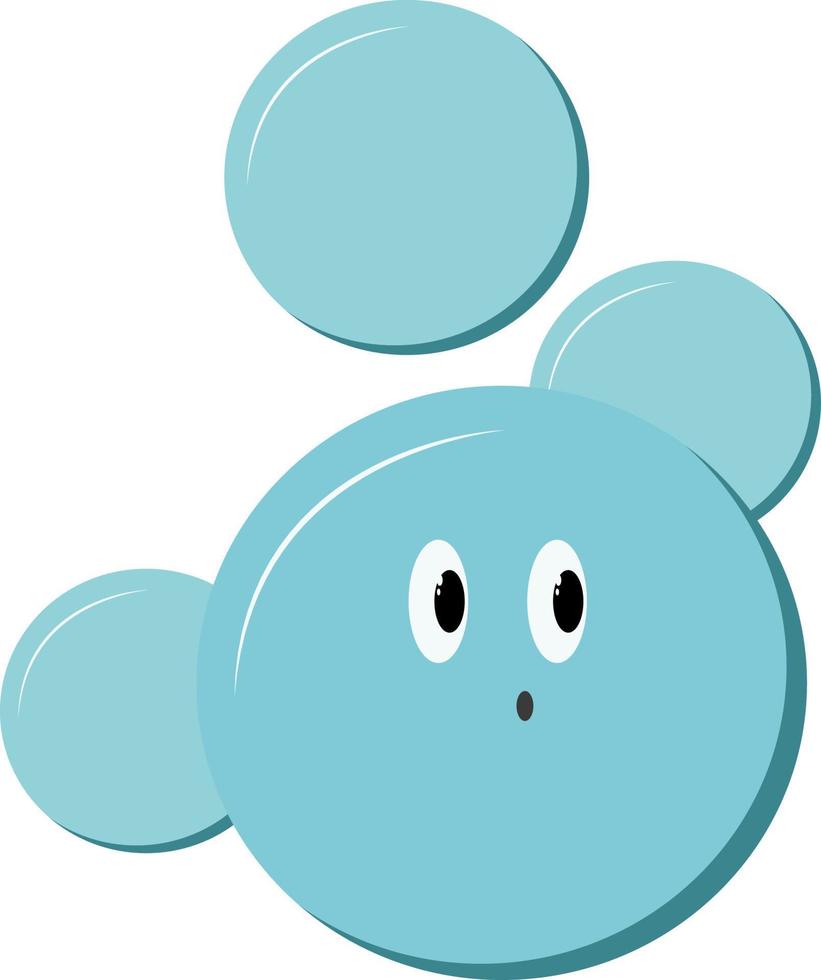 Cute bubbles, illustration, vector on white background.