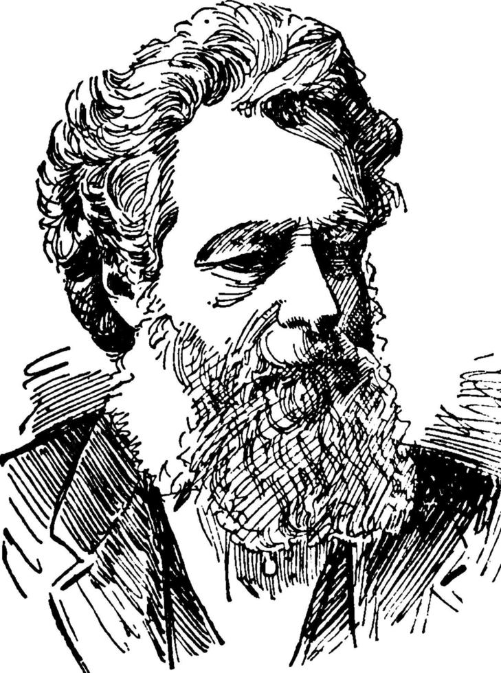 william morris, ilustración de la vendimia vector