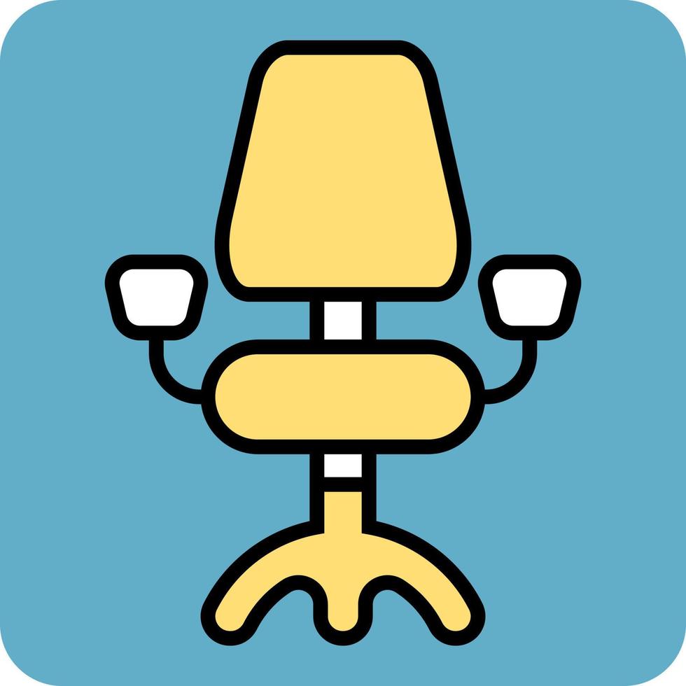 Yellow computer chair, illustration, vector, on a white background. vector