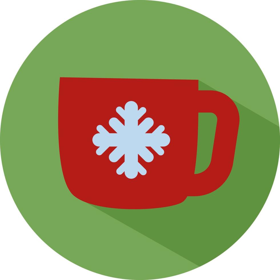 taza roja con té, ilustración, vector, sobre un fondo blanco. vector