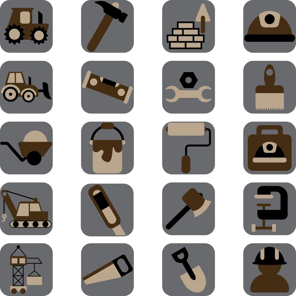 Engineering tools, illustration, vector on a white background.