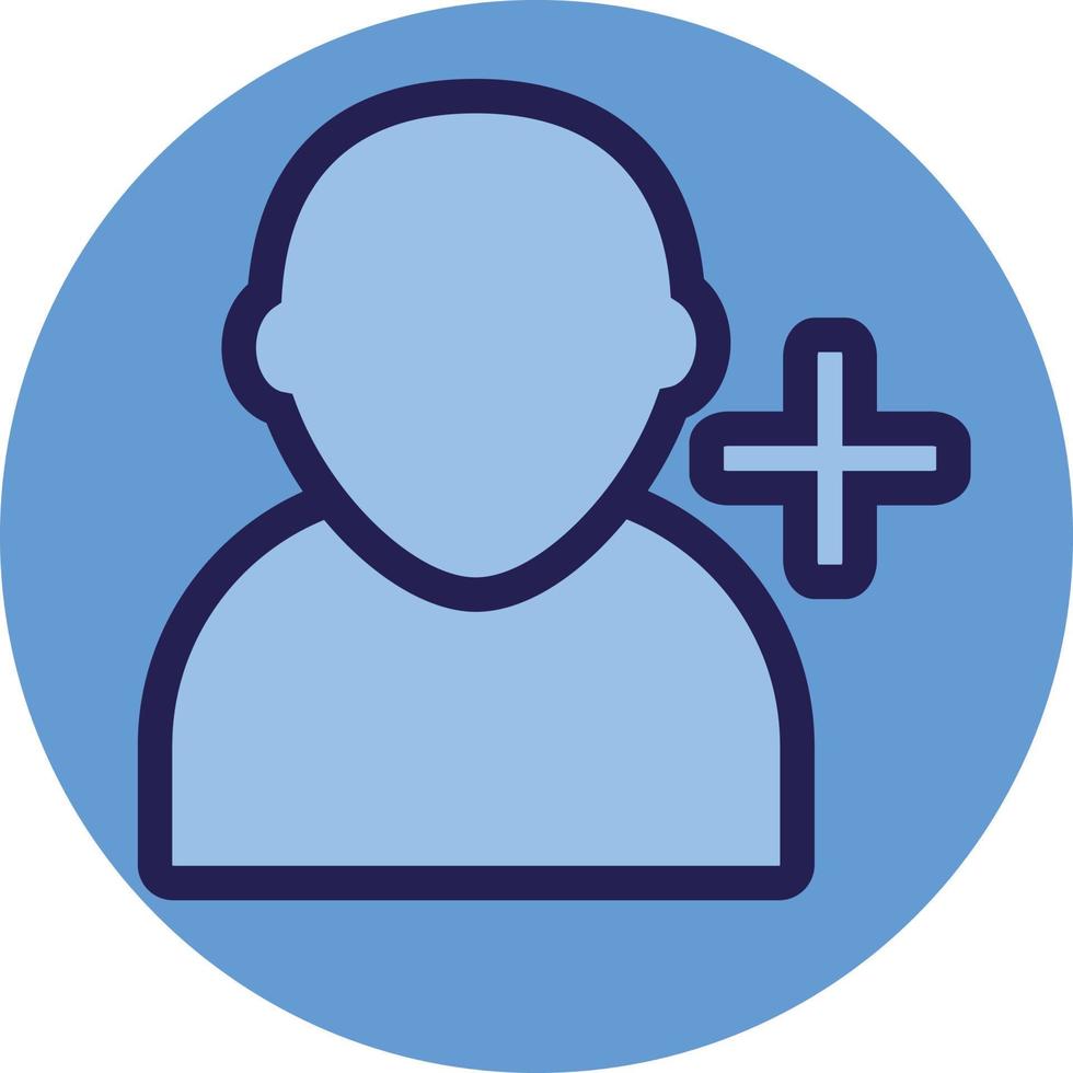 Add friend, illustration, vector on a white background.