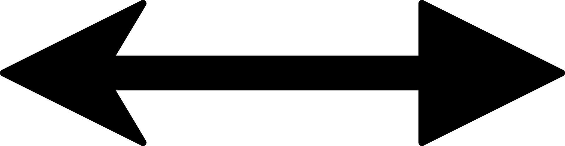Two arrows pointing to the left and right, illustration, vector on white background.