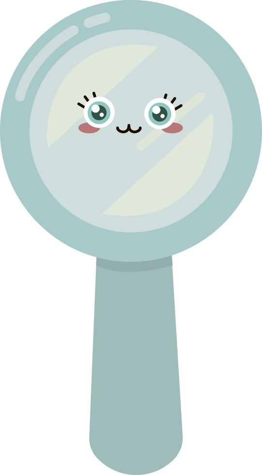 Cute magnifying glass, illustration, vector on white background.