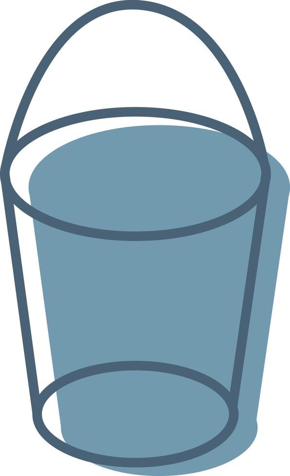 Cleaning water bucket , illustration, vector on a white background.