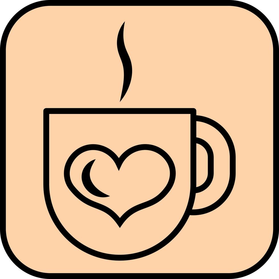 café romántico, ilustración, vector sobre fondo blanco.