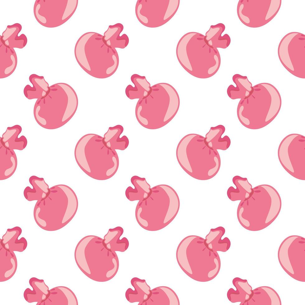 Pink burrata ,seamless pattern on white background. vector