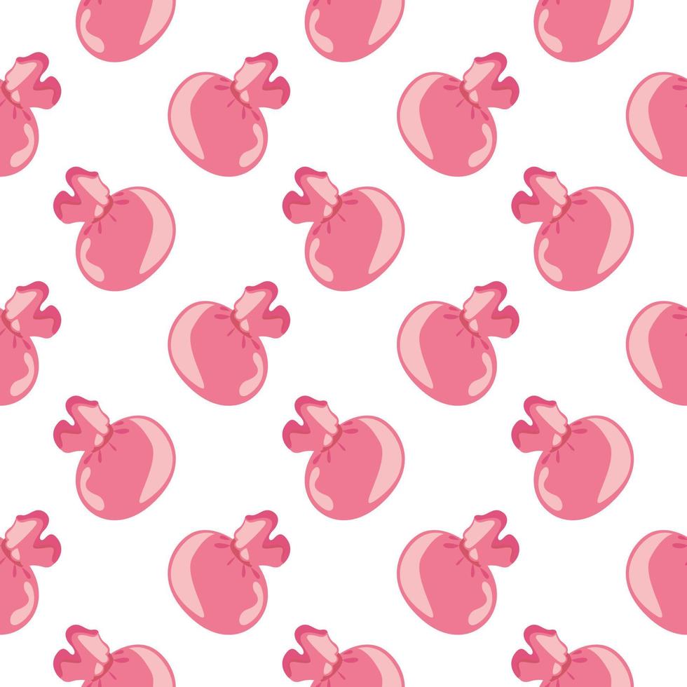 Pink burrata ,seamless pattern on white background. vector