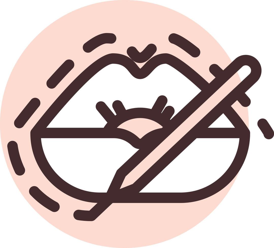 Lip fillers, illustration, vector on a white background.
