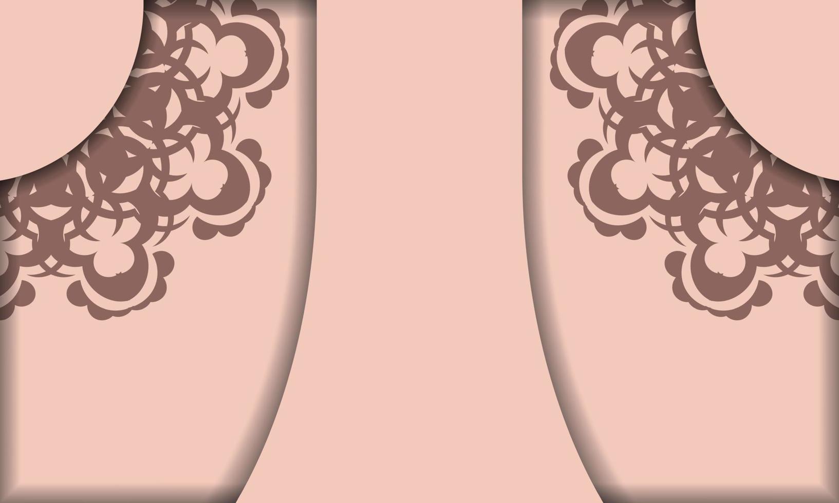 Pink color flyer with an abstract pattern for your congratulations. vector