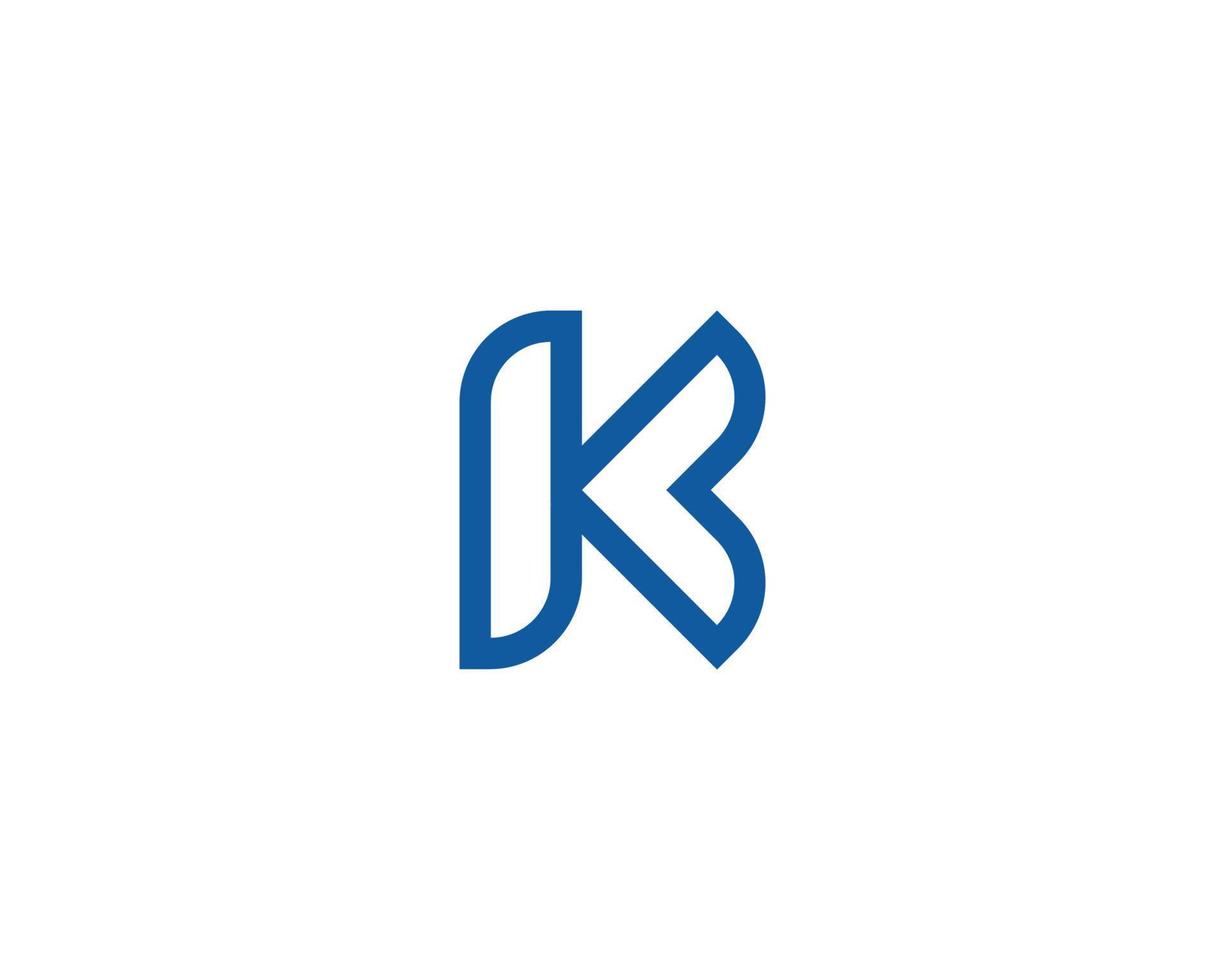 K KK logo design vector template