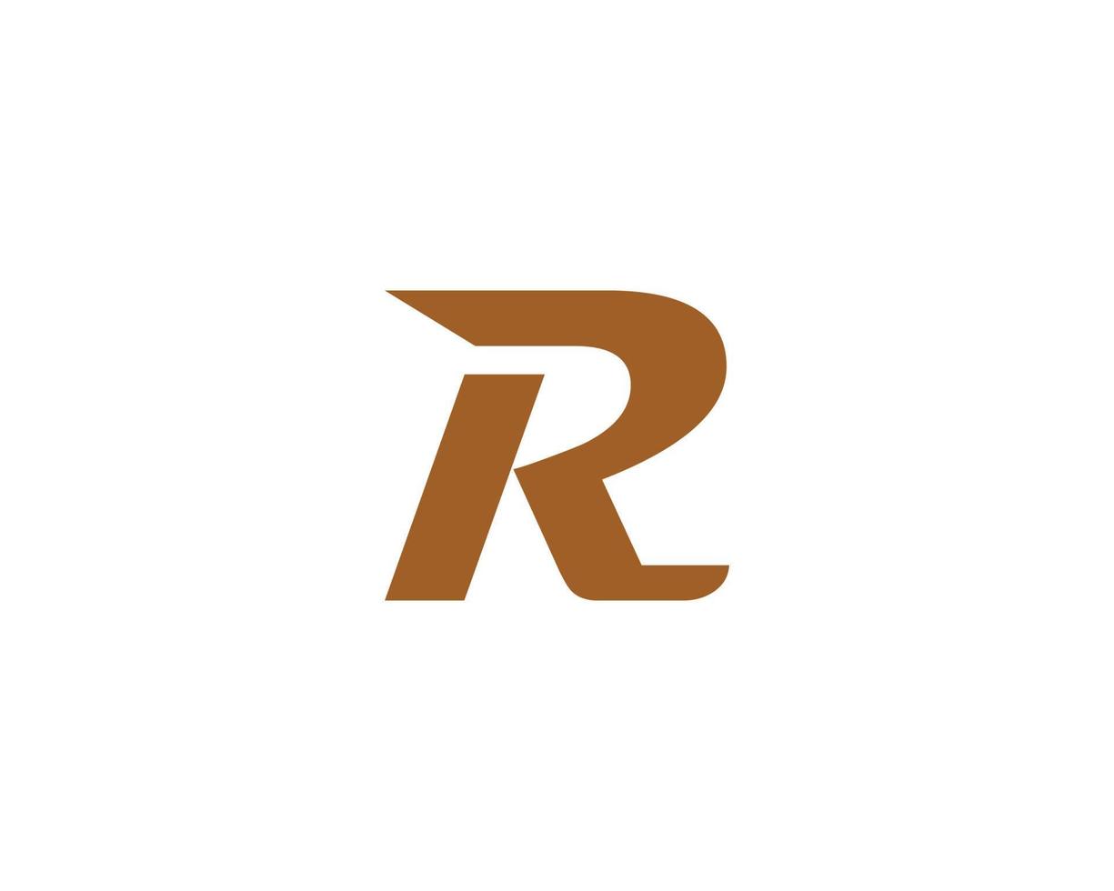 R logo design vector template