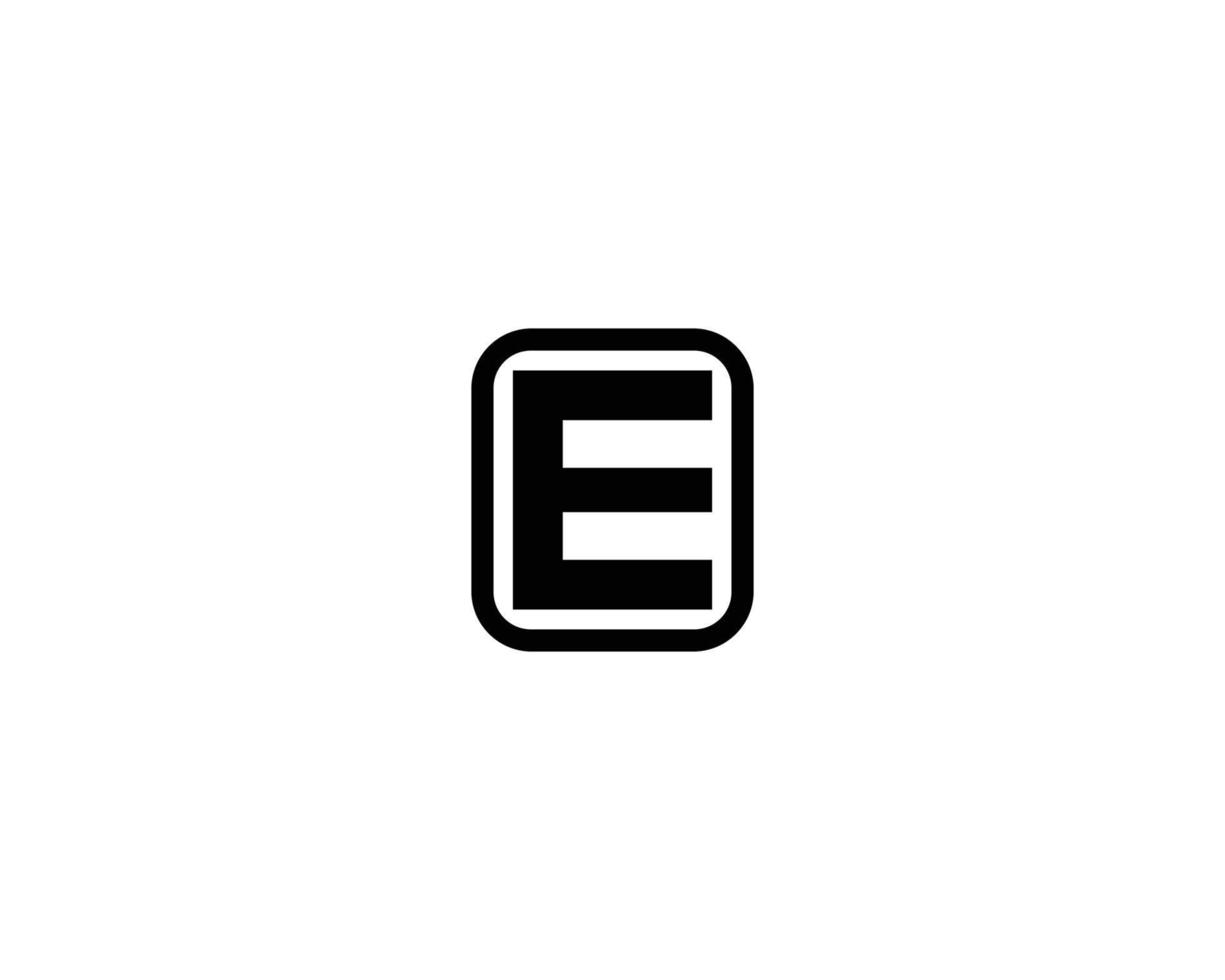 E logo design vector template