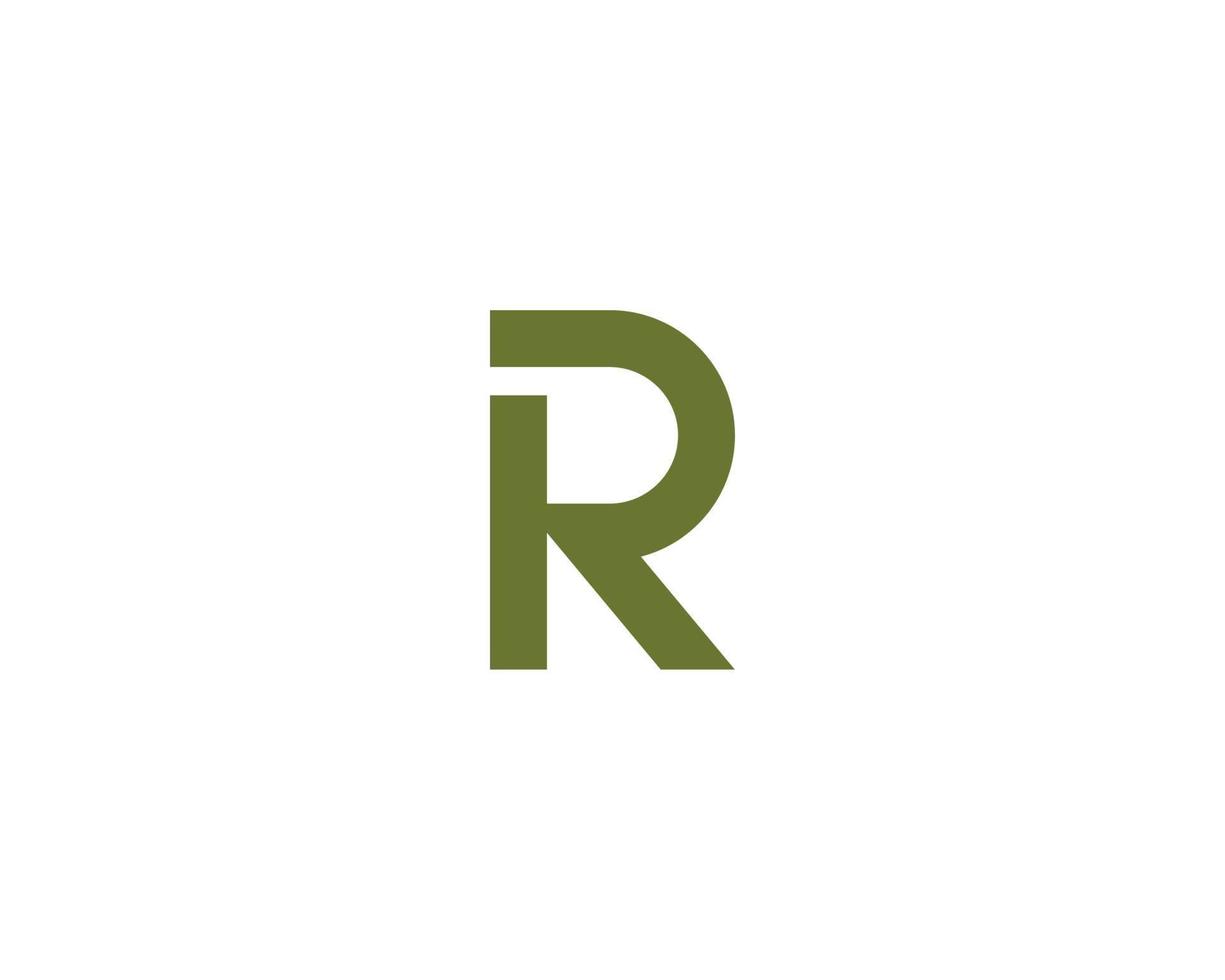 R logo design vector template