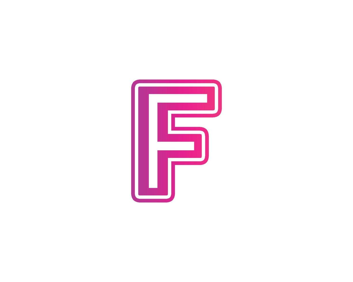 plantilla de vector de diseño de logotipo f