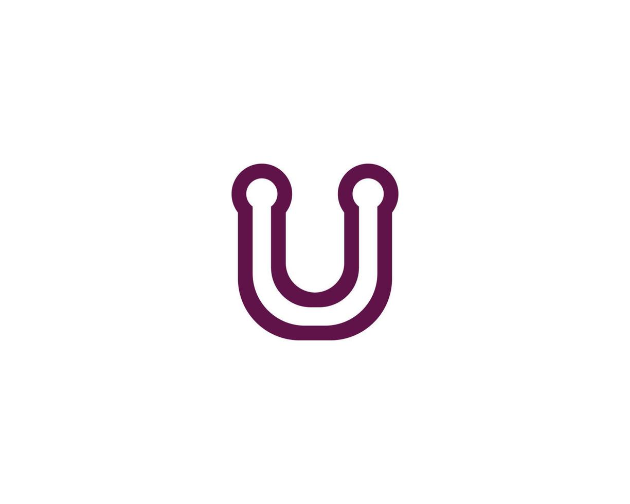 U Logo design vector template